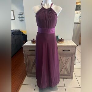 Pretty Maids purple maxi bridesmaids dress